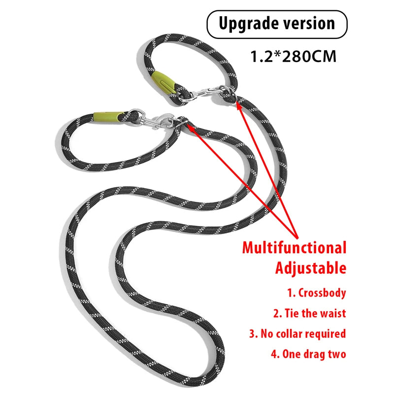 Premium Reflective Nylon Dog Leash