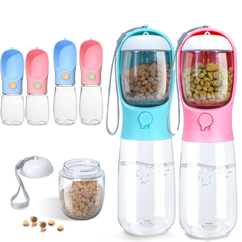 Portable Water Bottle with Food Container