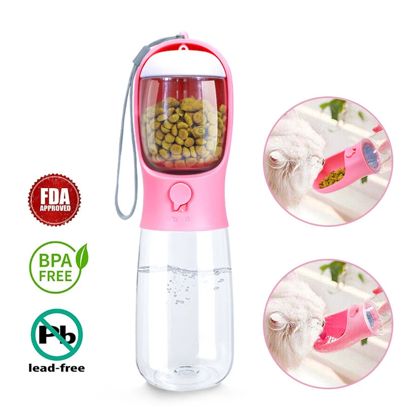Portable Water Bottle with Food Container