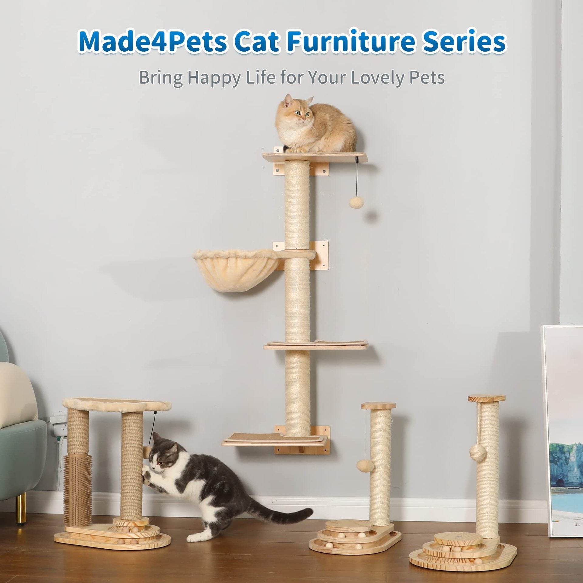 Cat Scratching Post & Play Center